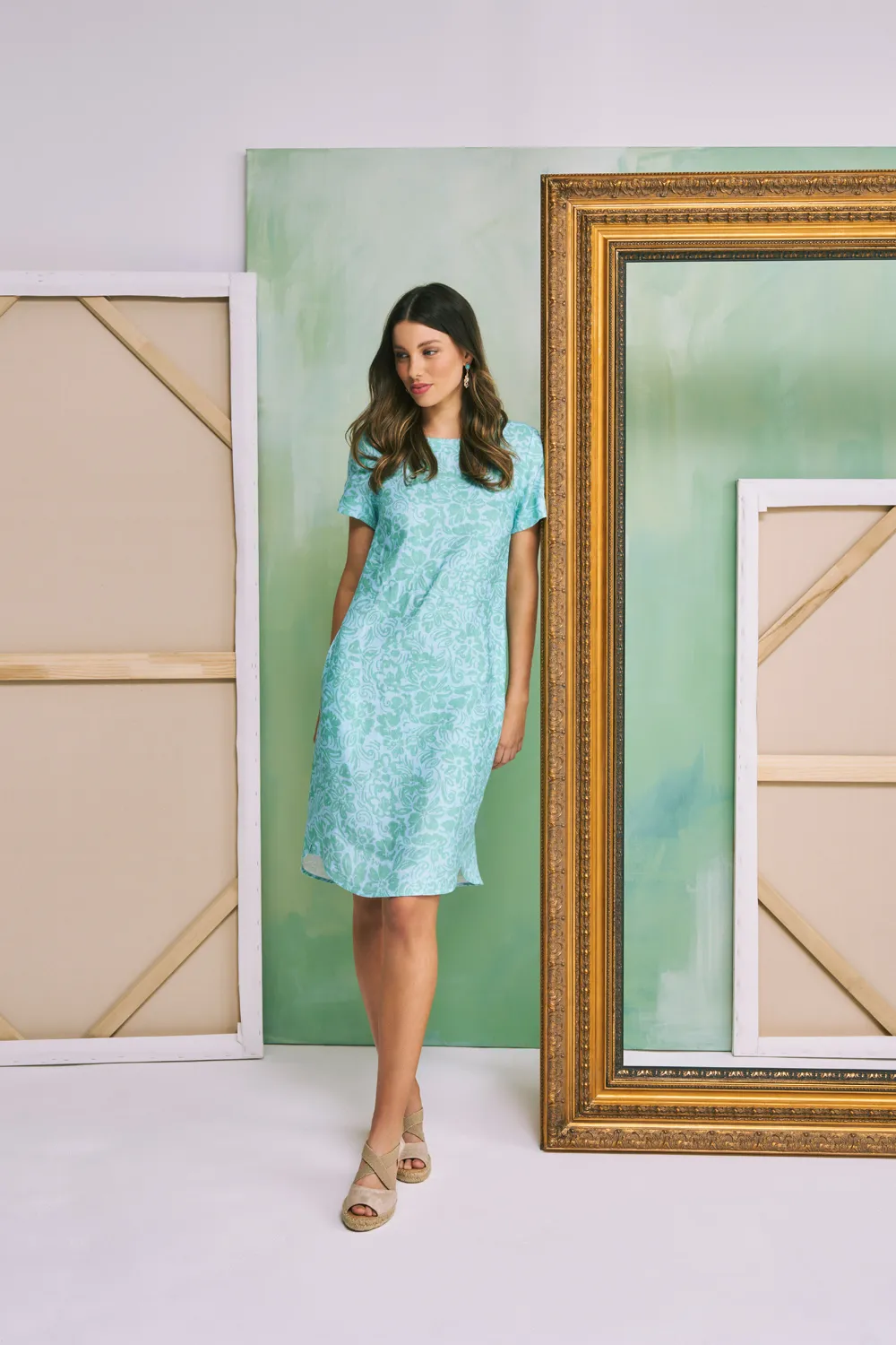 Printed Linen Dress