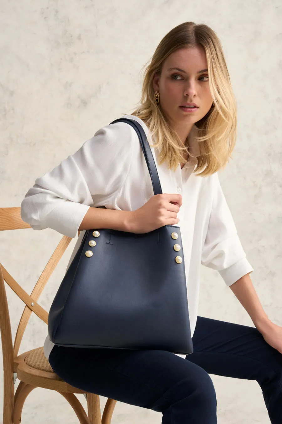 Pearl Trim Tote
