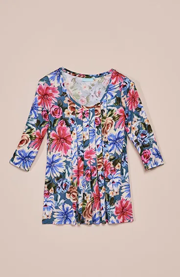 Pleated Jersey Top