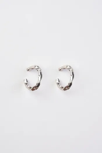 Hammered Hoop Earrings