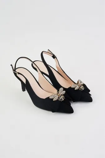 Abbey Black Slingback