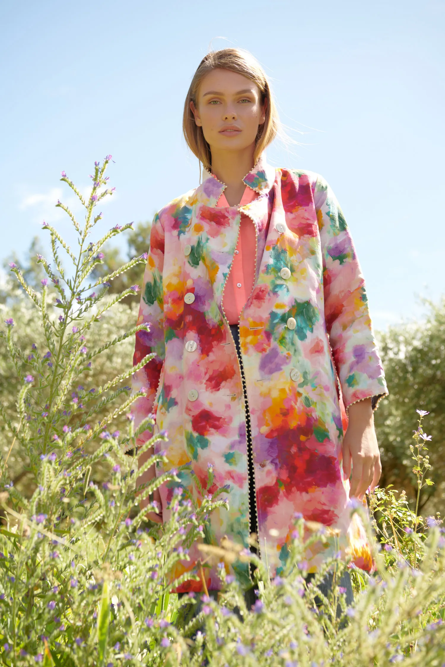 Reversible Linen Coat