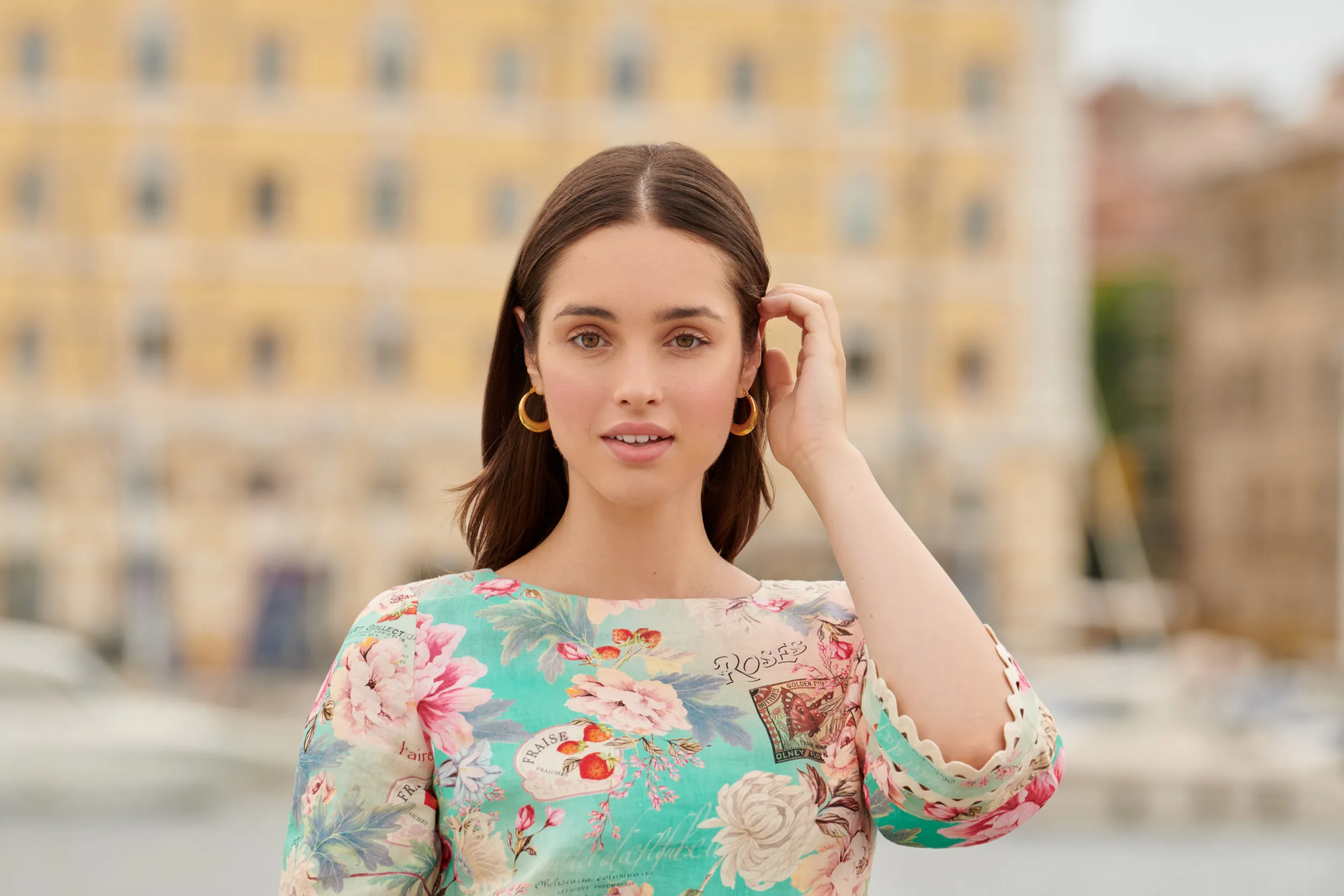 Linen Cuff Detail Top