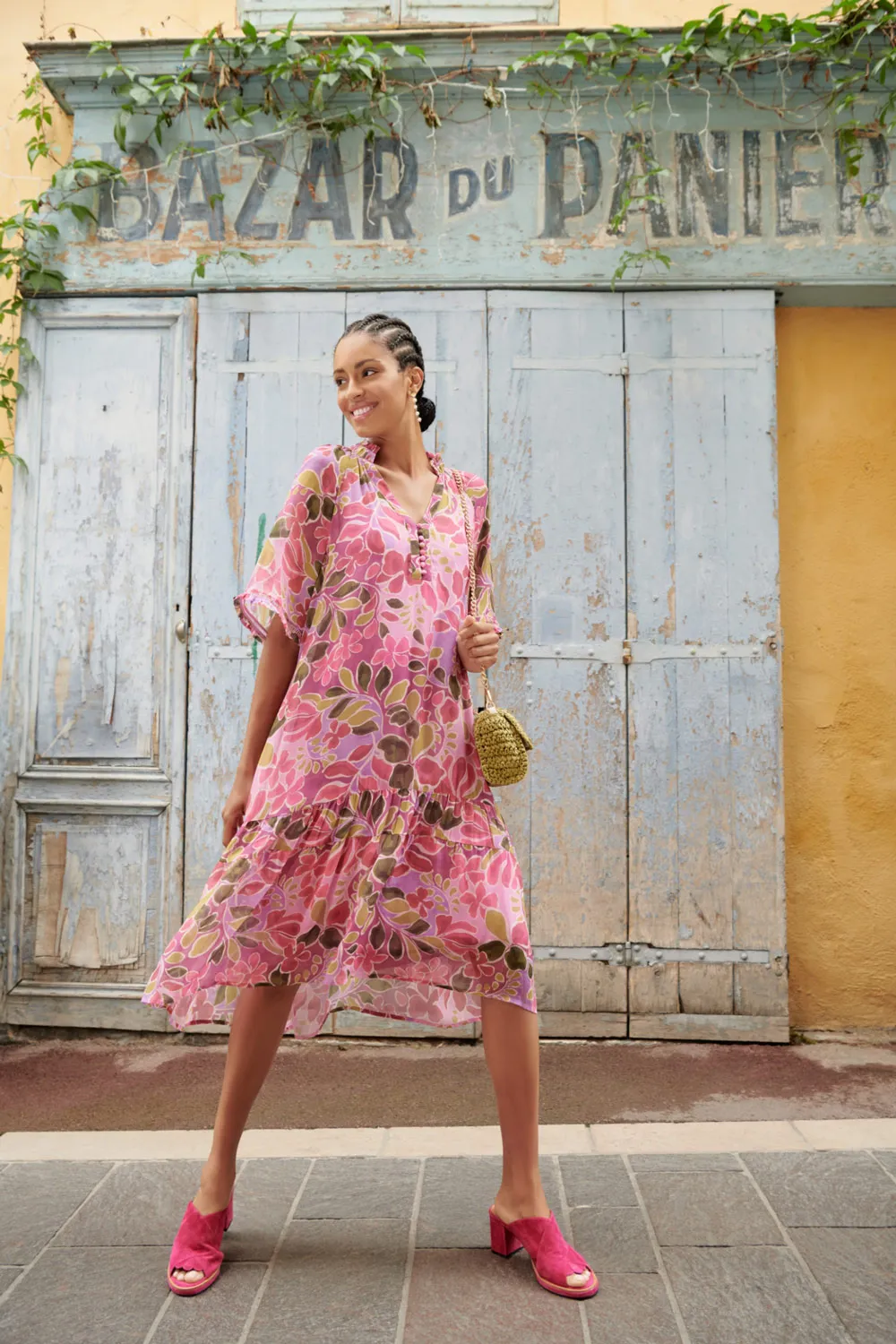 Georgette Ruffle Dress