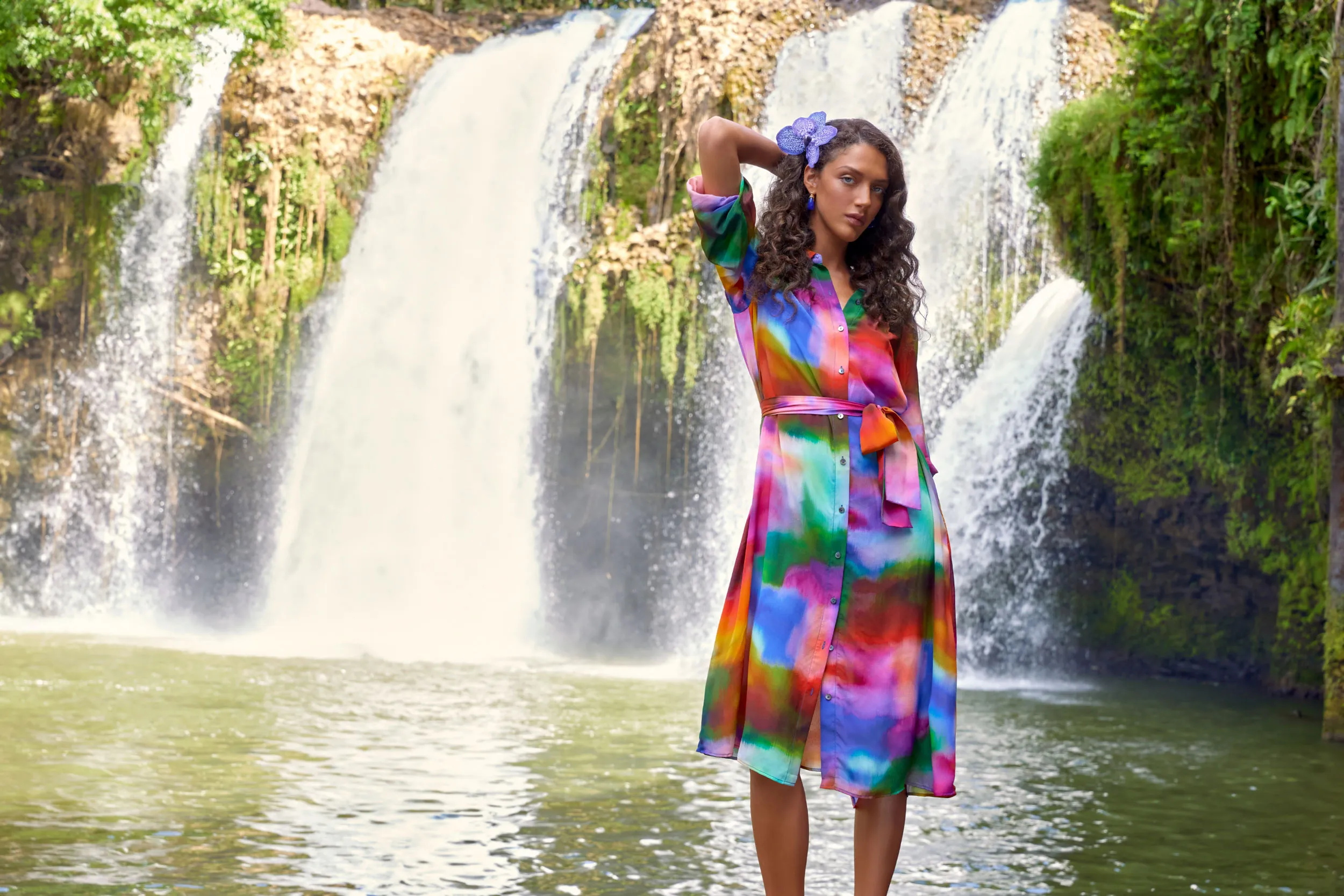 Silk Shirt Dress
