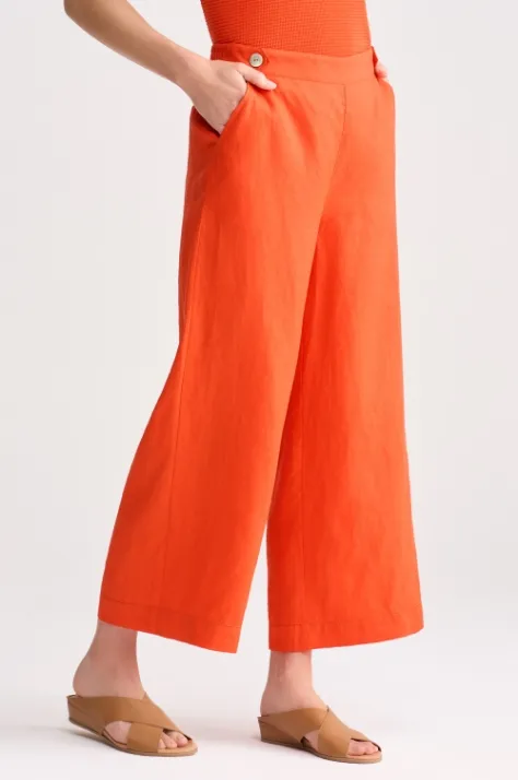 7/8th Wide Leg Linen Pant