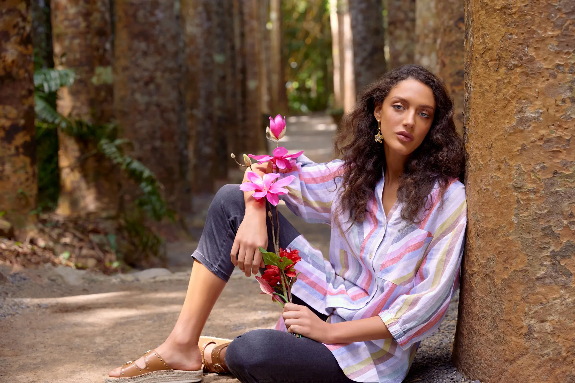 Stripe Long Line Shirt