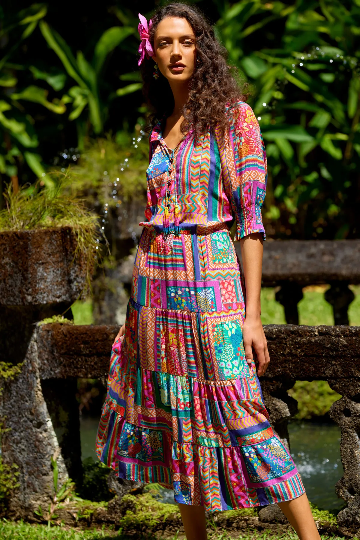 Beaded Tassel Maxi Dress
