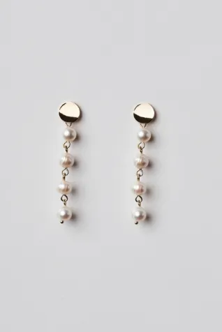 Pearl Link Drop Earring