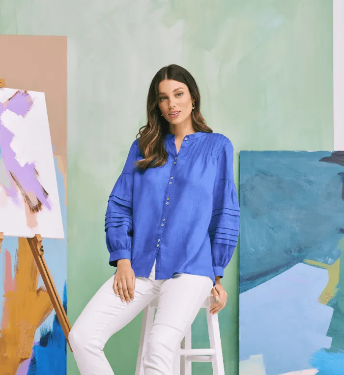 Linen Pleated Shirt