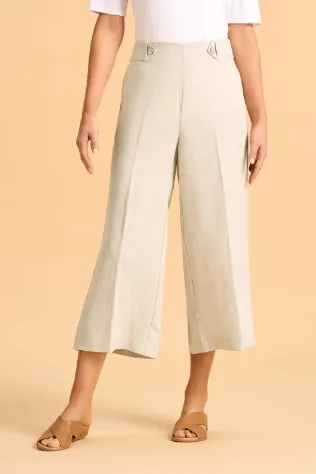 Waist Tab Linen Culotte