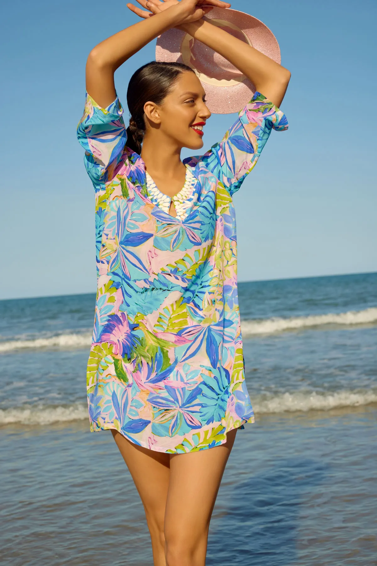 Beaded Silk Kaftan