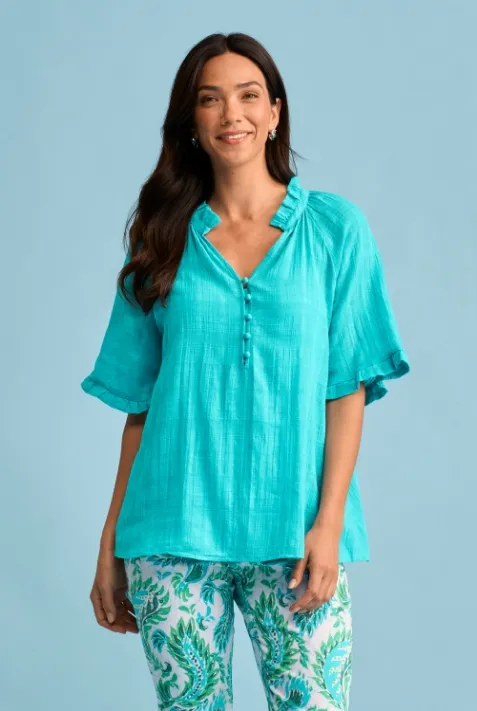    Textured Cotton Blouse