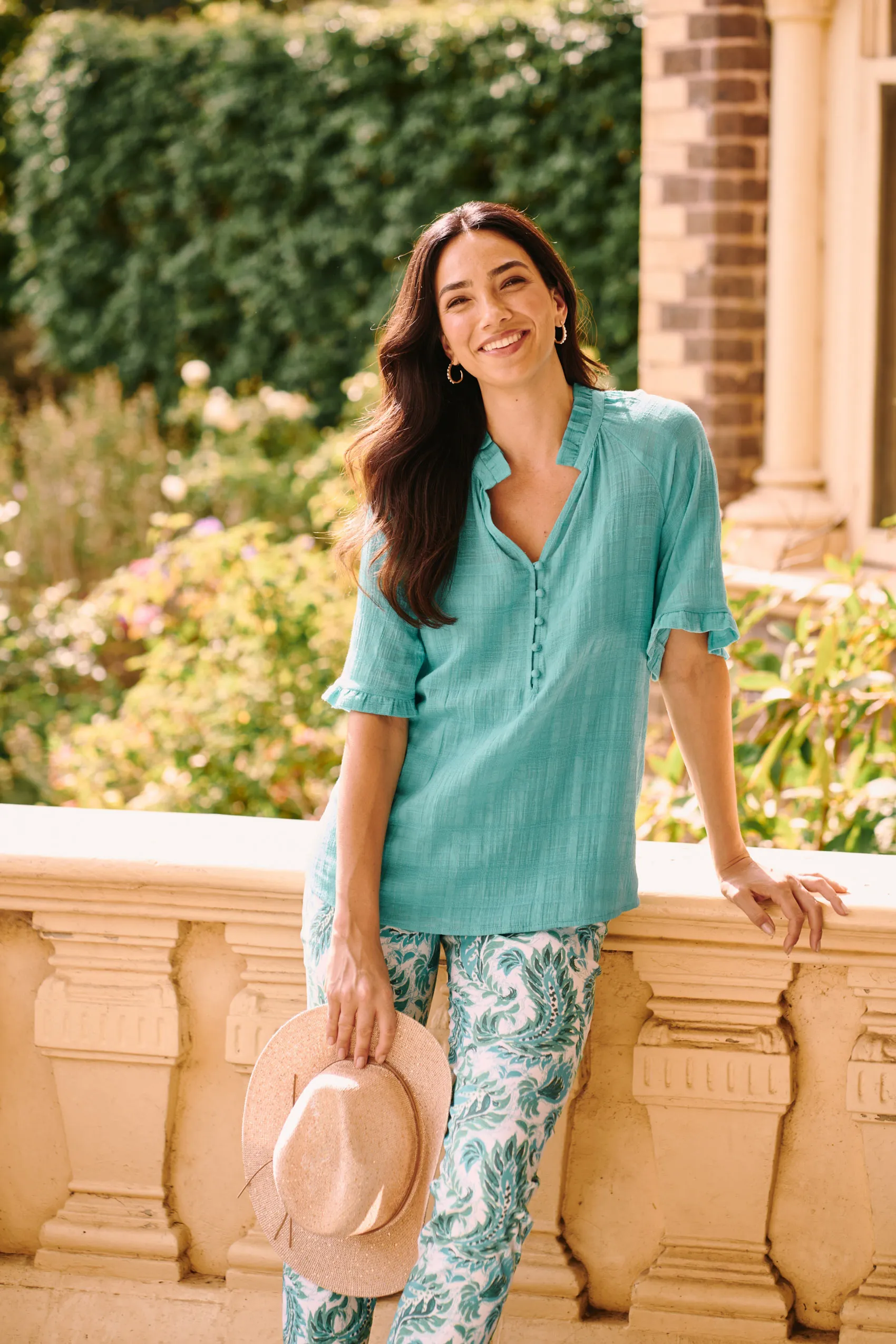   Textured Cotton Blouse