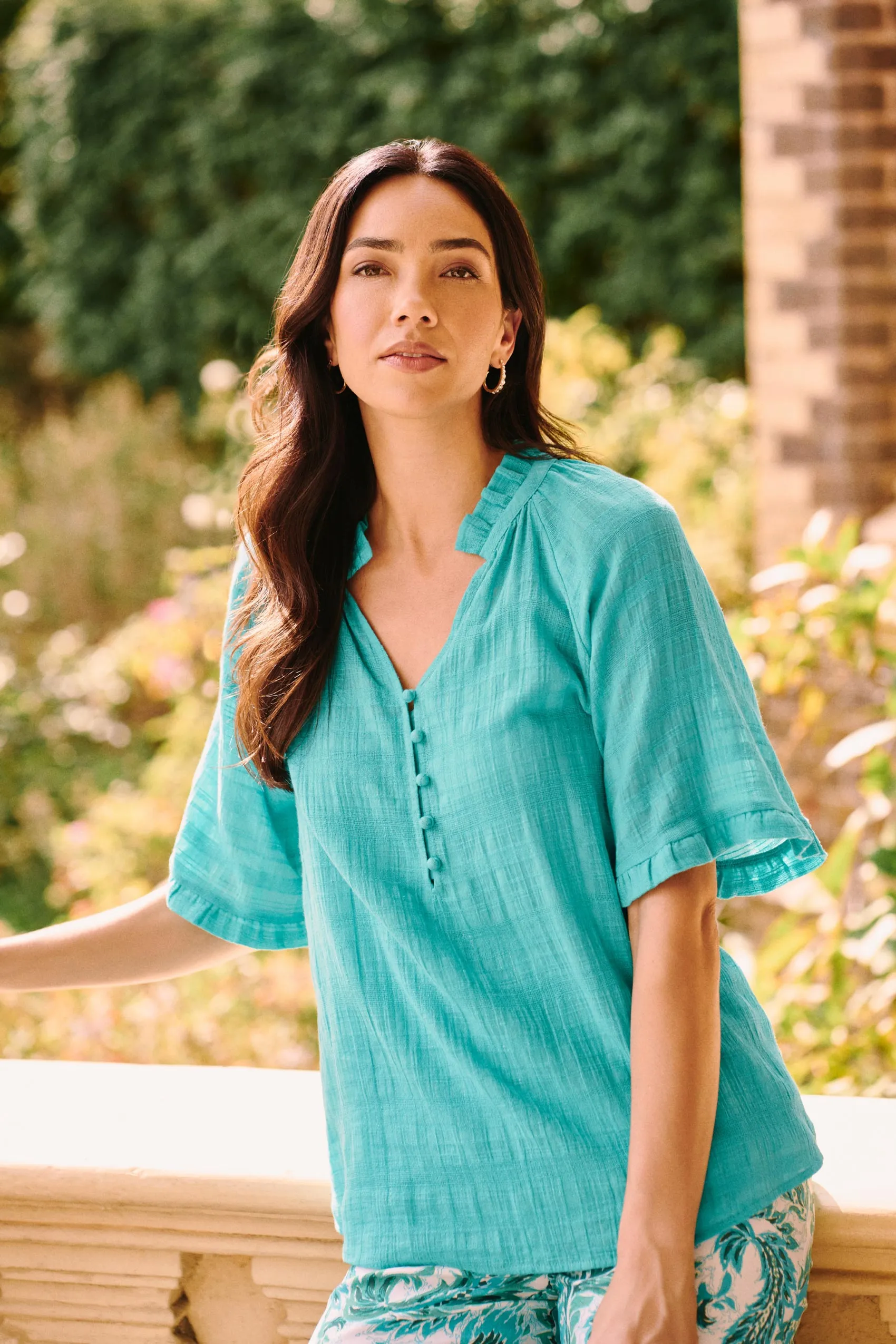    Textured Cotton Blouse