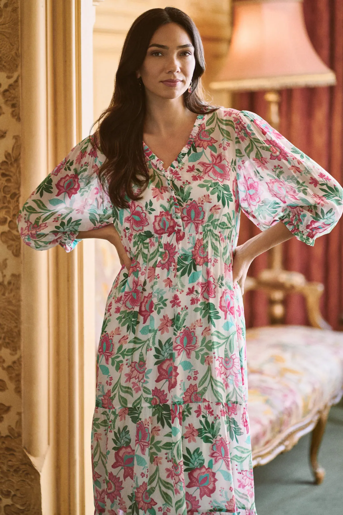Printed Tiered Dress