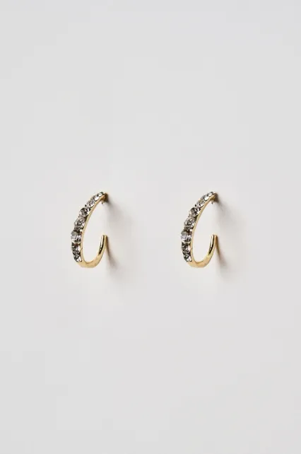   Diamond Stone Hoops
