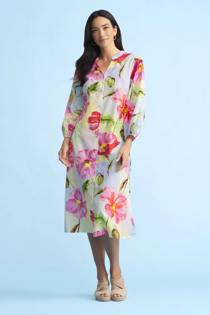 Printed Cotton Shirt Dress