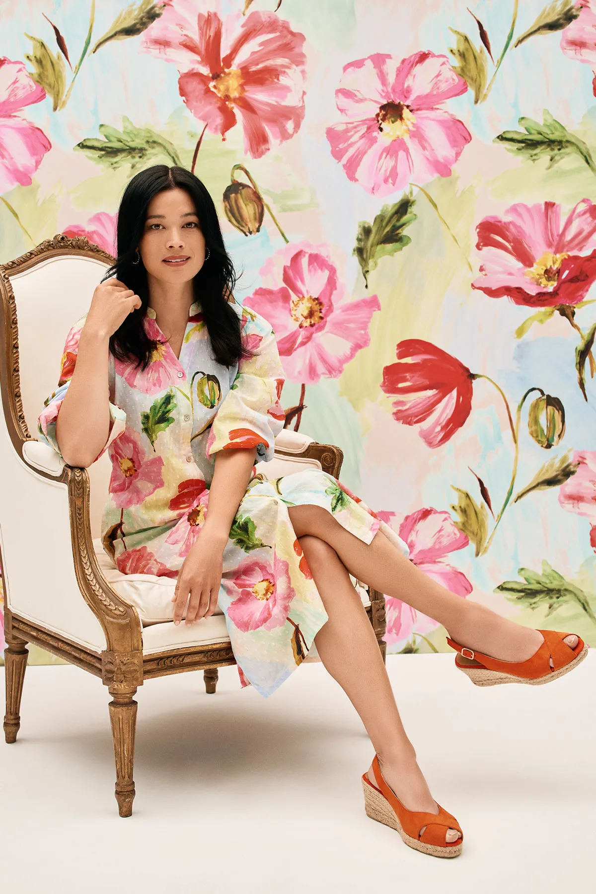 Printed Cotton Shirt Dress