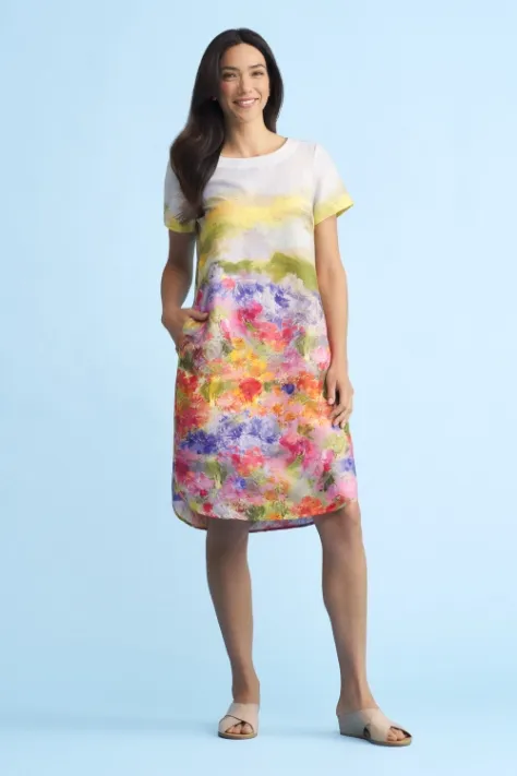 Printed French Linen Dress