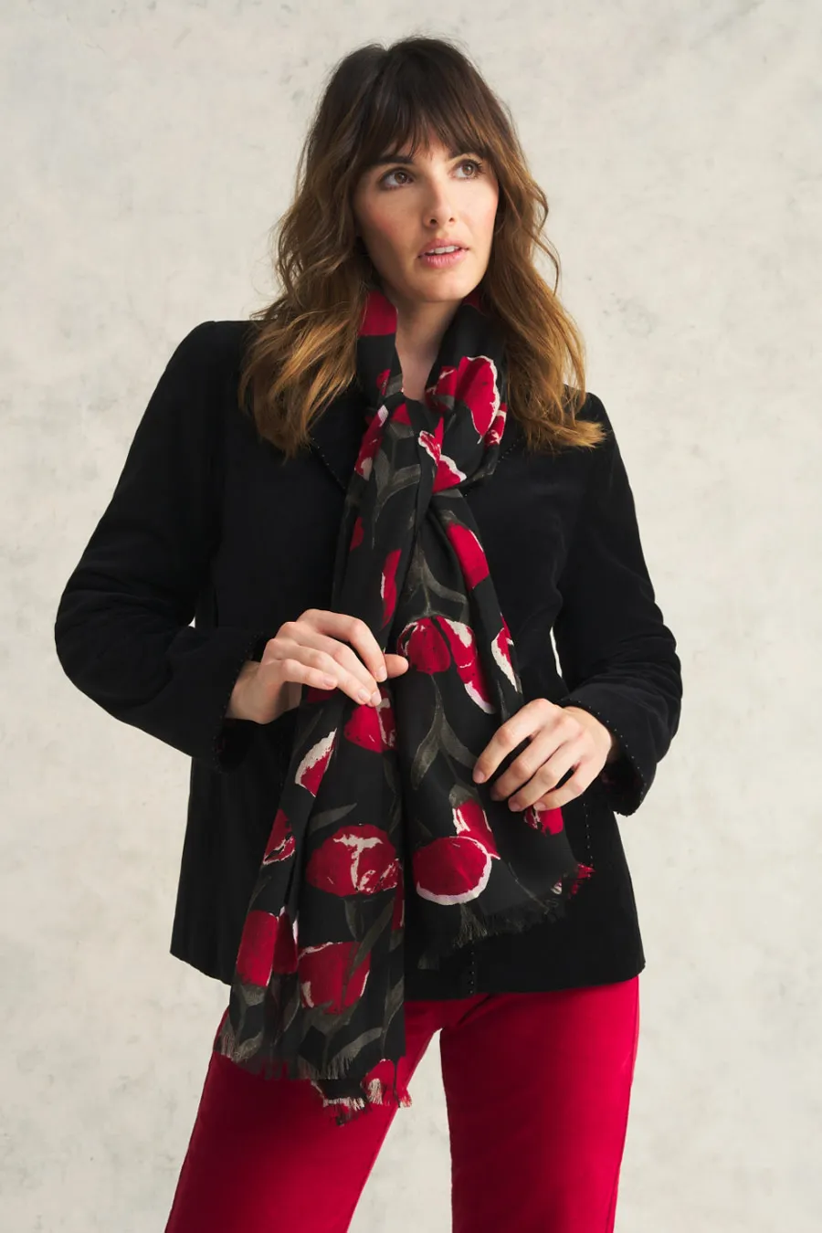 Poppy Flower Scarf