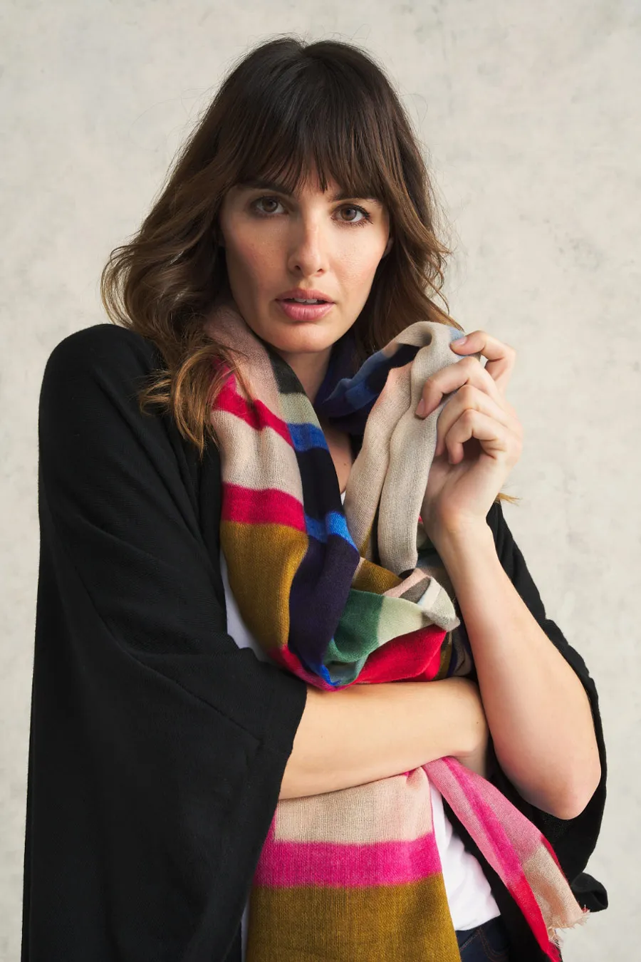 Geo Print Wool Scarf