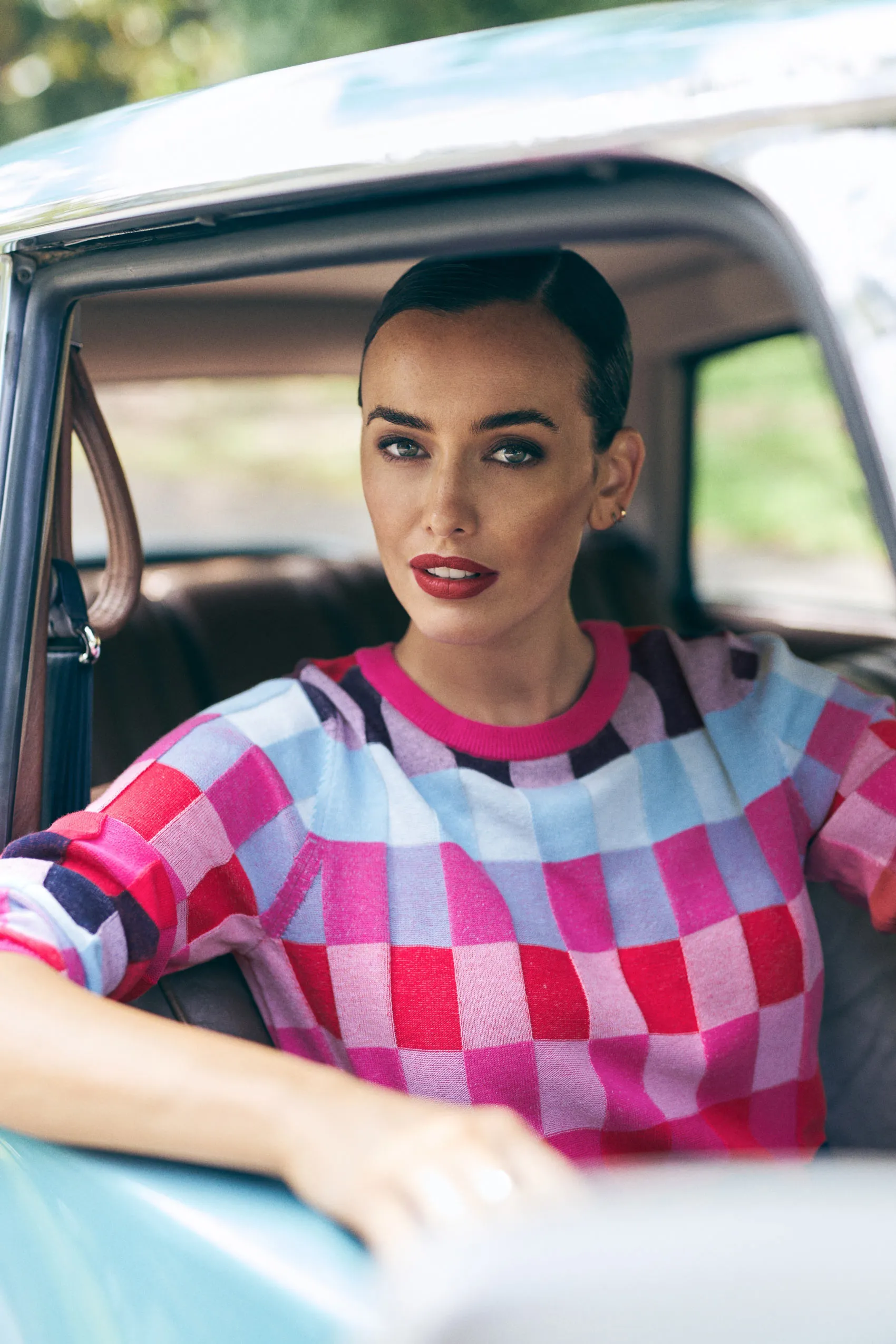 Cotton Check Knit