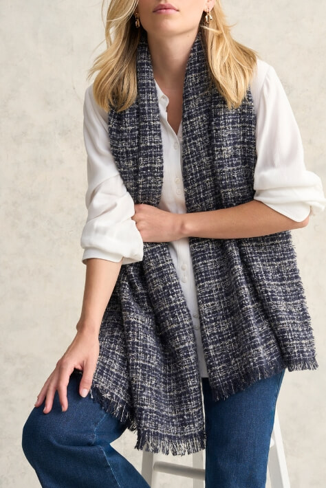 Lurex Weave Blanket Scarf