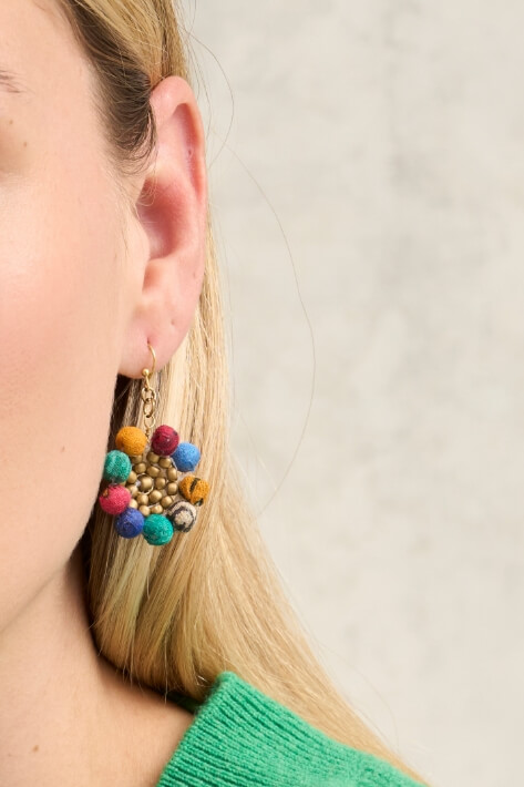 Neon Kantha Earrings