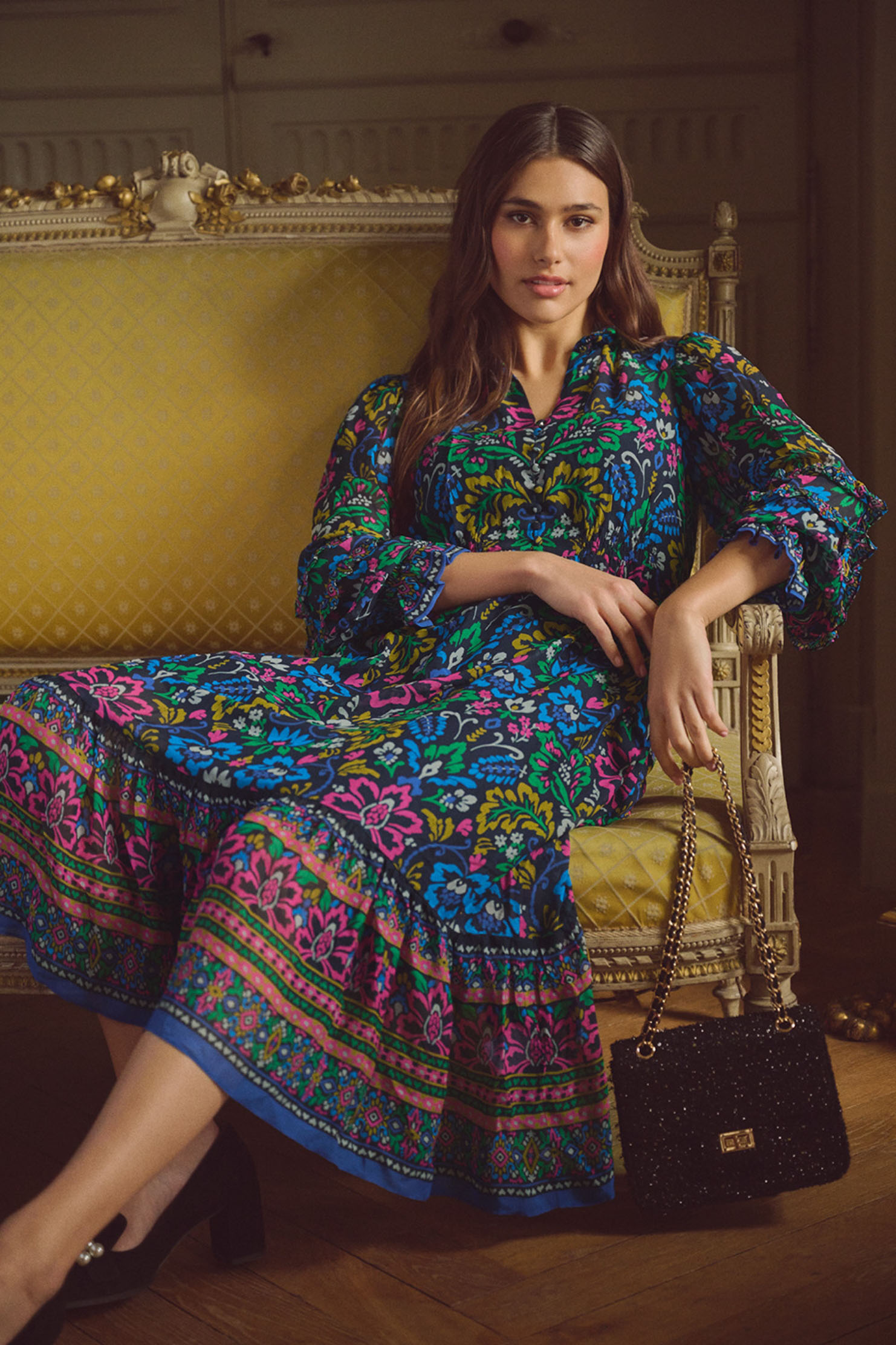 Printed Midi Dress