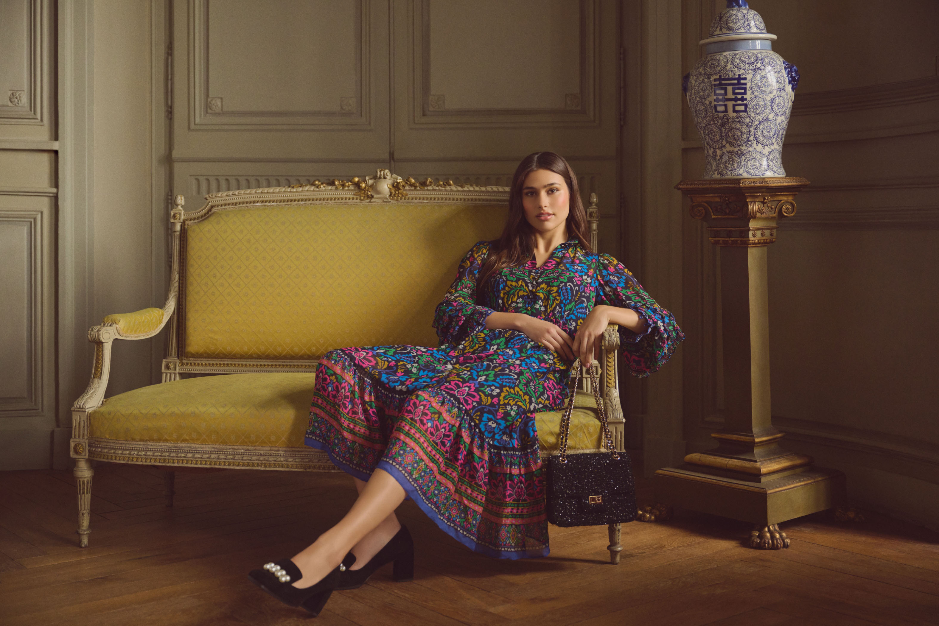 Printed Midi Dress
