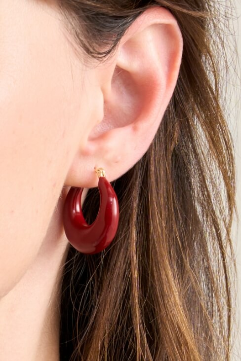 18K Gold Plated Berry Hoops