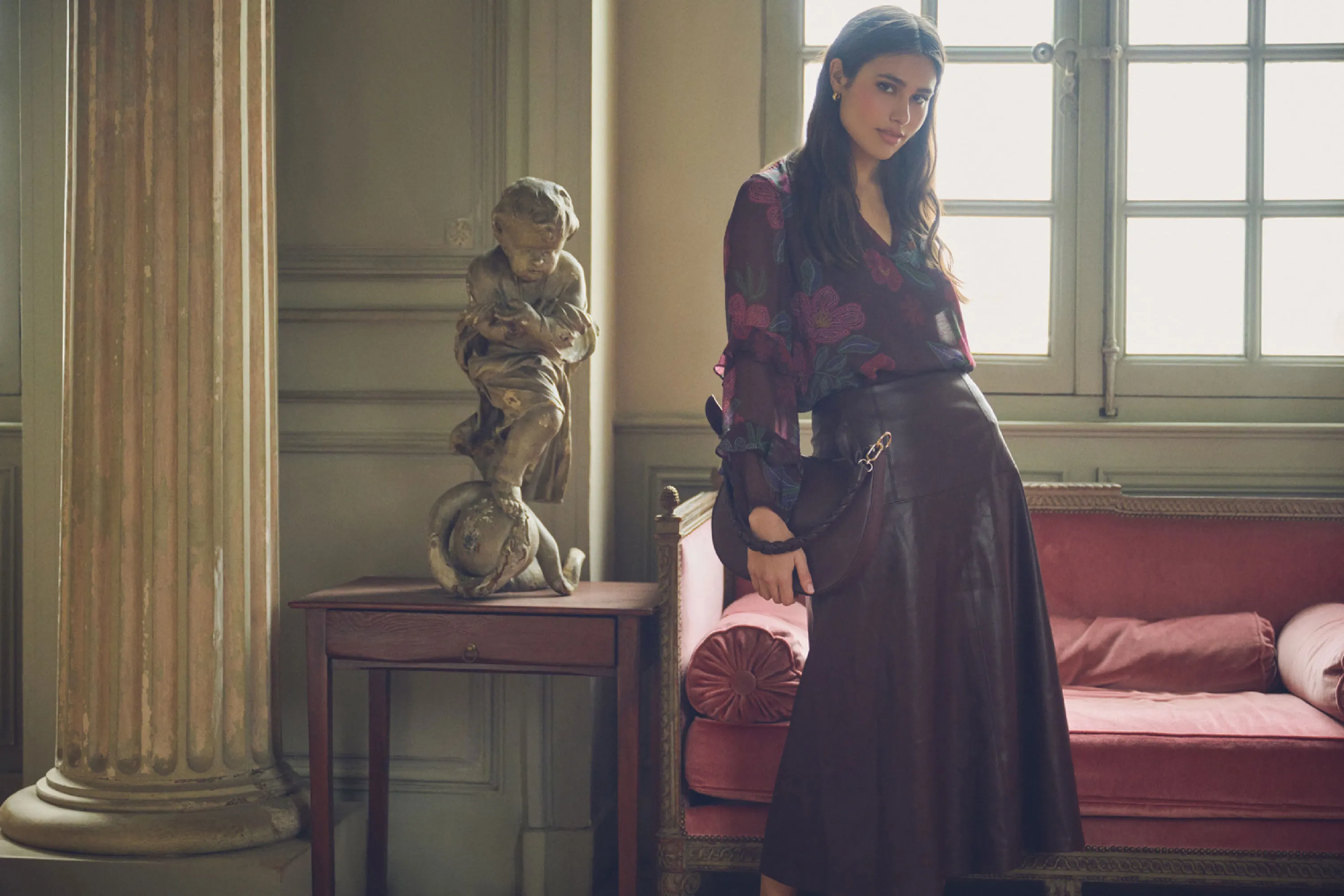 Faux Leather Skirt