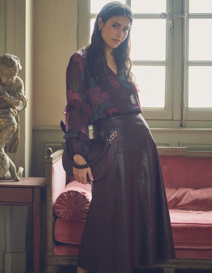 Faux Leather Skirt